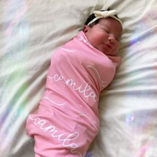 Load image into Gallery viewer, Personalized Stretch Swaddle Blanket
