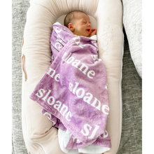 Load image into Gallery viewer, Personalized Plush Minky Blanket - Block
