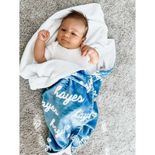 Load image into Gallery viewer, Personalized Plush Minky Blanket - Script
