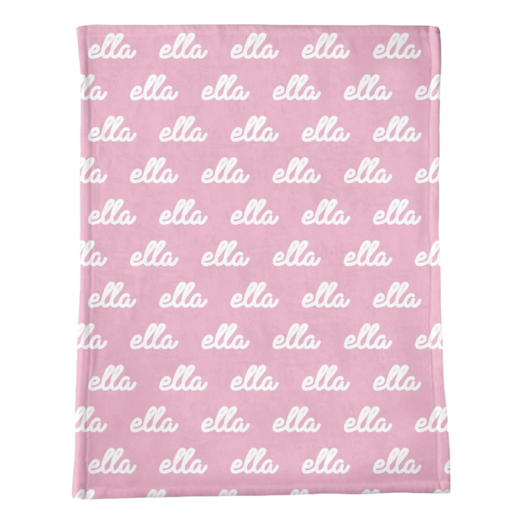 Personalized Plush Minky Blanket - Script