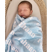 Load image into Gallery viewer, Personalized Plush Minky Blanket - Block
