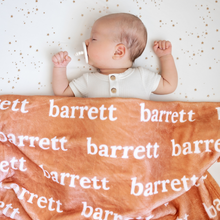 Load image into Gallery viewer, Personalized Plush Minky Blanket - Block
