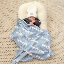 Load image into Gallery viewer, Personalized Plush Minky Blanket - Block
