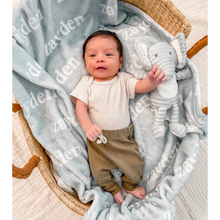 Load image into Gallery viewer, Personalized Plush Minky Blanket - Block
